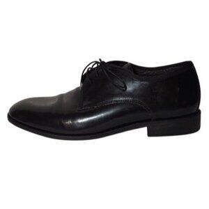 Pronto Uomo Shoes Mens 9.5M Black Patent Leather Oxford Lace-up Sleek Design